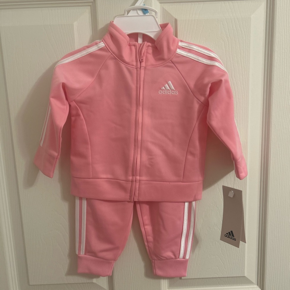 Adidas Light Pink Girls' 2-Piece Set